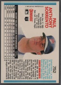 1992 Donruss #752 Paul Sorrento