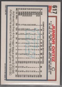 1992 Topps #617 Junior Ortiz